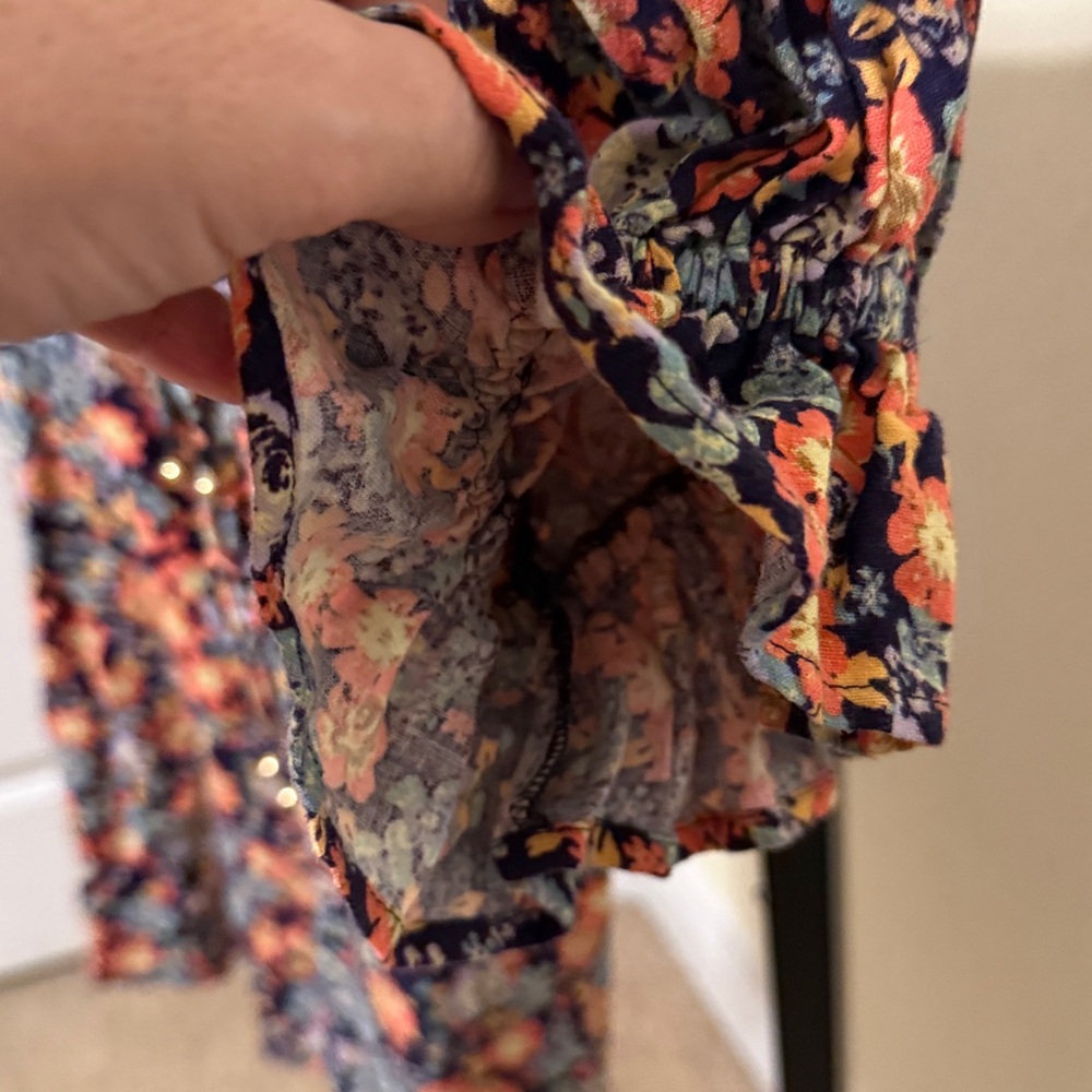 Free people 🌹Floral Puff Sleeve Top - Picture 11 of 17